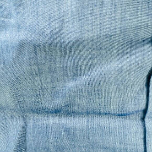 Mens Button Down Dress Shirt Azzaro Blue Size L 44 New With Tags u - Picture 3 of 4